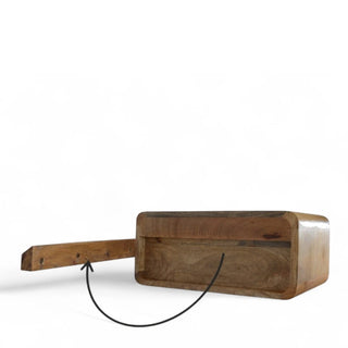 Mid-Century Modern Wall-Mounted Open Nightstand