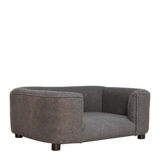 Battleship Tweed Pet Sofa Bed | Upholstered Dog Couch