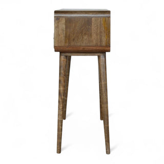 Mid-Century Modern Grey Washed Console Table