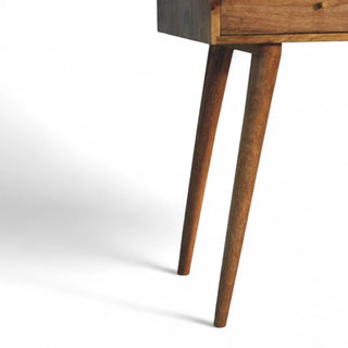 Mid-Century Modern Woven Aztec Console Table