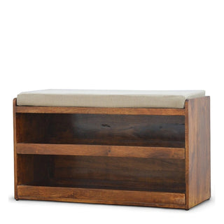 Solid Wood Shoe Storage Unit | Chestnut Finish