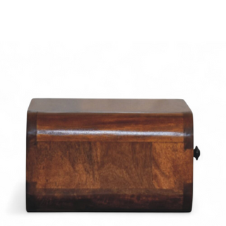 Mid-Century Modern Wall-Mounted Chestnut Nightstand