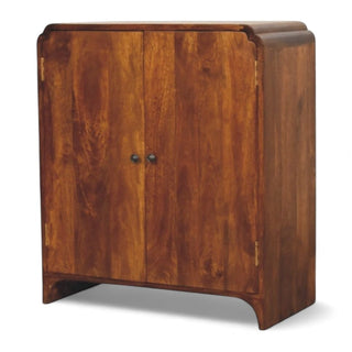 Mid-Century Modern Chestnut Wood Sideboard Cabinet