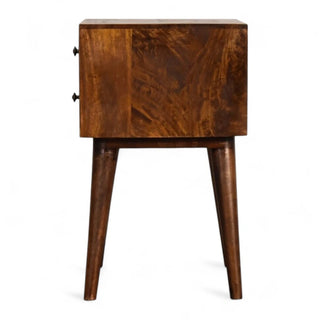 Mid-Century Modern Chestnut Solid Wood Nightstand