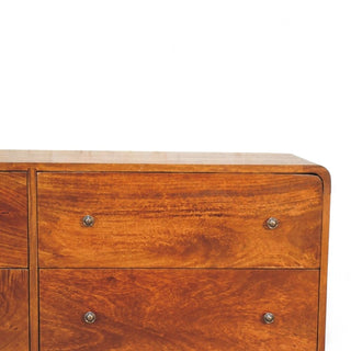 Mid-Century Modern Solid Wood 4-Drawer Dresser