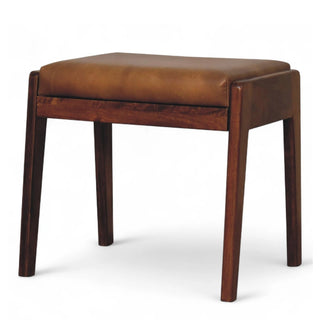 Mid-Century Modern Upholstered Storage Bench