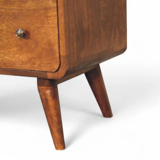 Mid-Century Modern Solid Wood 4-Drawer Dresser