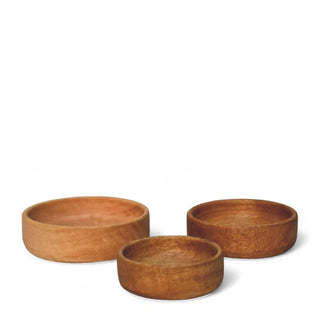 Handcrafted Solid Wood Fruit Bowl Set of 3