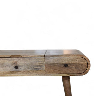 Mid-Century Modern Solid Wood Vanity with Mirror