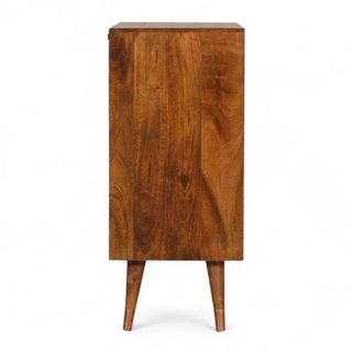 Mid-Century Modern Rose Gold 3-Drawer Dresser