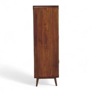 Mid-Century Modern Chestnut Curved Armoire