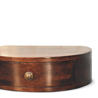 Mid-Century Modern Walnut Wall-Mounted Nightstand