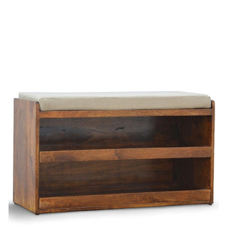 Solid Wood Shoe Storage Unit | Chestnut Finish