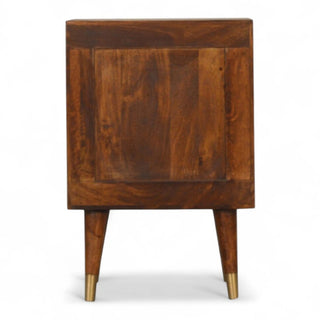 Mid-Century Modern Gold Inlay Nightstand