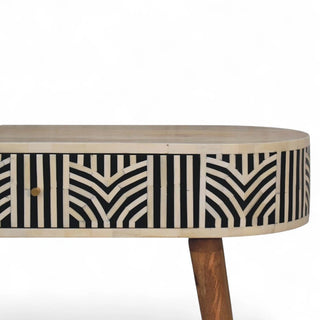 Mid-Century Modern Bone Inlay Console Table
