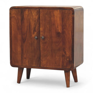 Mid-Century Modern Mini Chestnut Sideboard Cabinet