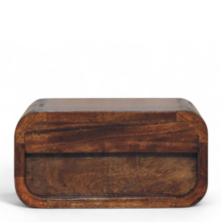 Mid-Century Modern Wall-Mounted Chestnut Nightstand