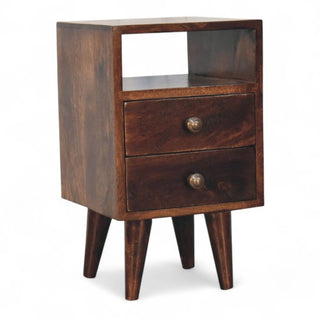 Mid-Century Modern Walnut Mini Nightstand