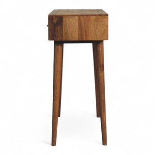 Mid-Century Modern Woven Aztec Console Table