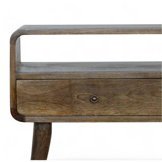 Mid-Century Modern Grey Washed Console Table