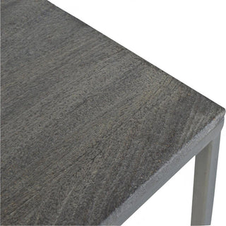 Industrial Iron Base Coffee Table Set of 3 | Solid Wood