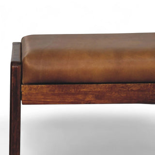 Mid-Century Modern Upholstered Storage Bench