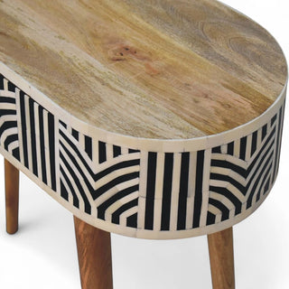 Mid-Century Modern Bone Inlay Console Table