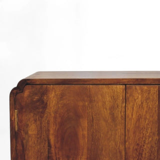 Mid-Century Modern Chestnut Wood Sideboard Cabinet