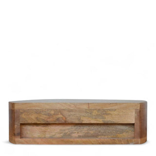 Mid-Century Floating Nightstand | Rounded Oak-Ish Design