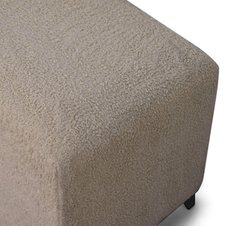 Bliss Cream Bouclé Ottoman | Soft Upholstery