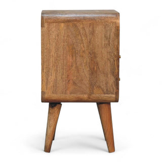 Mid-Century Modern Solid Wood Curved Nightstand