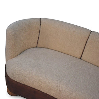 Boucle Cream Buffalo Small Sofa | Curved Back Design