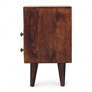 Mid-Century Modern Walnut Mini Nightstand