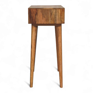 Mini Blush Pink Dressing Table with Foldable Mirror | Solid Wood