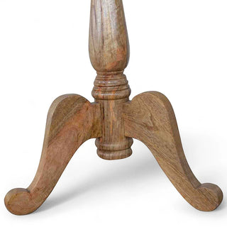 Solid Wood Round Tea Table | Compact Side Table