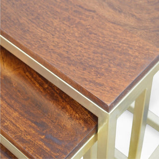 Mid-Century Modern Bar Stools Set of 3 | Golden Frame