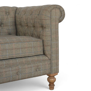 Multi Tweed Chesterfield Sofa | Handcrafted 2-Seater