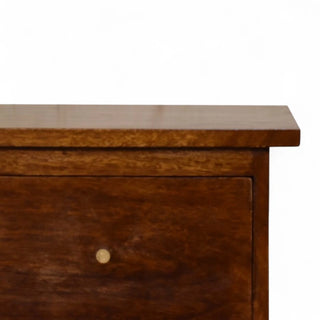 Mid-Century Modern Chestnut Wood Nightstand