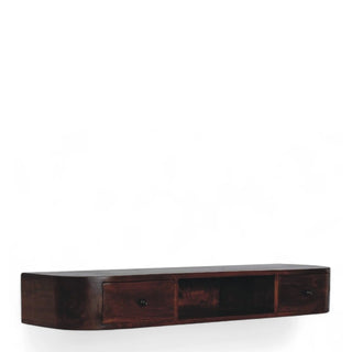 Mid-Century Modern Console Table with Storage | 2-Drawer Floating Design