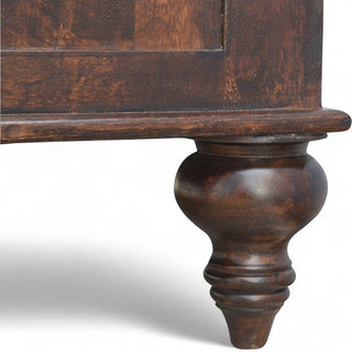 Mid-Century Solid Mango Wood 4-Drawer Coffee Table