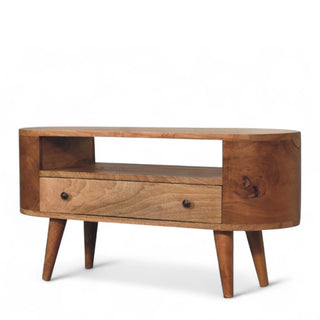 Mid-Century Modern Solid Wood TV Stand