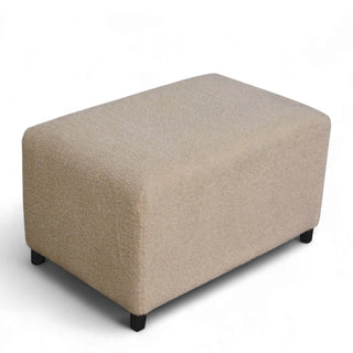 Bliss Cream Bouclé Ottoman | Soft Upholstery