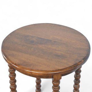 Small Round Mango Wood Coffee Table | Solid Wood