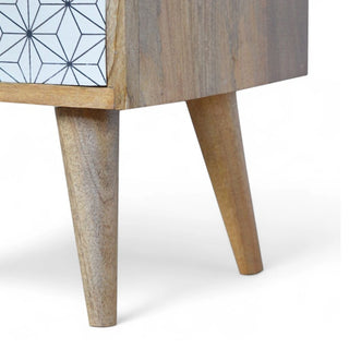 Prima Sliding Door Media Console | Solid Mango Wood