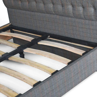 Multi Tweed Upholstered Bed Frame | Solid Wood Base