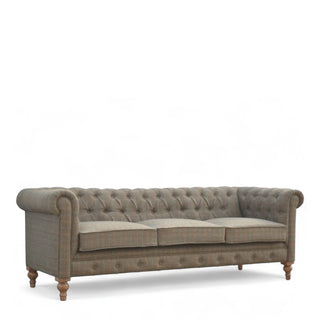 Multi Tweed Chesterfield Sofa | Handcrafted 3-Seater