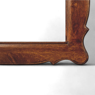 Chestnut Hand Carved Oblong Wall Mirror | Solid Wood Frame