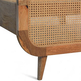 Rattan Bed Frame | Solid Wood & Natural Rattan