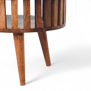 Honey Caramel Ariella Round Coffee Table | Solid Wood