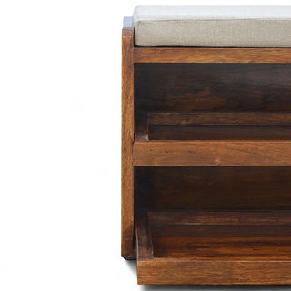Solid Wood Shoe Storage Unit | Chestnut Finish